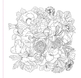 Wildflowers Adult Coloring Book