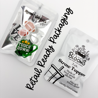 Straw Topper 3 pack - Football