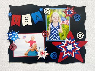 Patriotic Star Mini Art Pop Magnets S/3, Firework Inspired