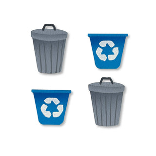 Trash & Recycling Magnets S/4, Calendar Icons, Chores
