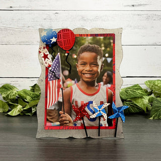Patriotic Pinwheel Magnets S/3, Summer Decor