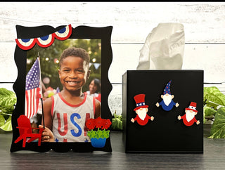 Patriotic Front Porch Magnets S/3, Summer Decor