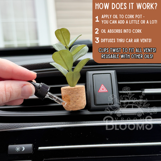Red Poppies Vent Clip Car Air Freshener Diffuser (Reusable)