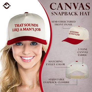Two Tone Cap - That Sounds Like a Man's Job - Red/Beige