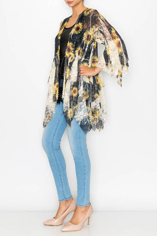 Classic All Lace Cardigan with Tiered Layers