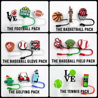 Straw Topper 3 pack - Football