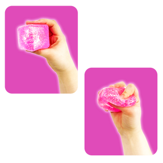 Squish & Squeeze Sparkle Cube Ball Fidget Toy