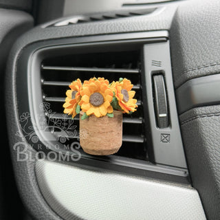 Sunflower Vent Clip Car Air Freshener Diffuser (Reusable)