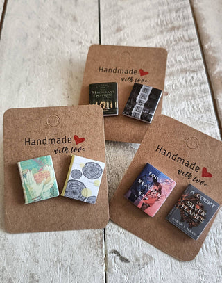 Book Earrings | Stud or Dangle | Book Lover | Literature