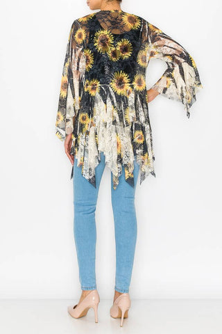 Classic All Lace Cardigan with Tiered Layers