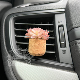 Mauve Succulent Vent Clip Car Air Freshener (Reusable)