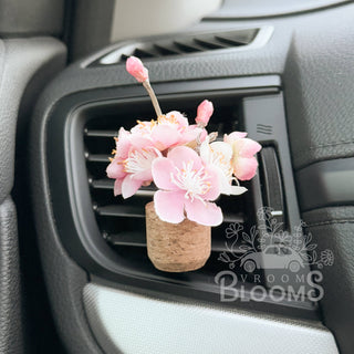 Pink Cherry Blossom Vent Clip Car Air Freshener (Reusable)