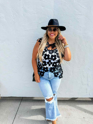 Floral Crochet Lace Top
