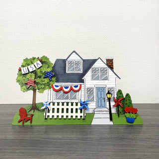 USA Banner w/ Star Magnets (3.5"w), Patriotic Decor