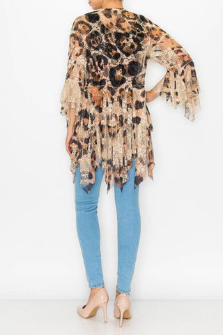 Classic All Lace Cardigan with Tiered Layers