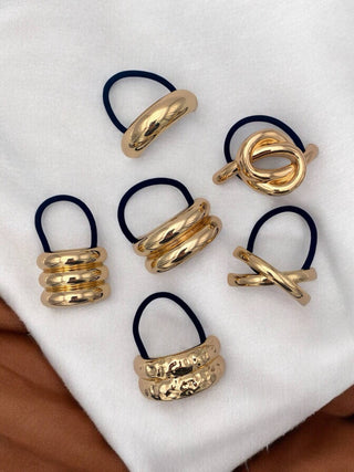 Set of 6 Metal Hair Jewels