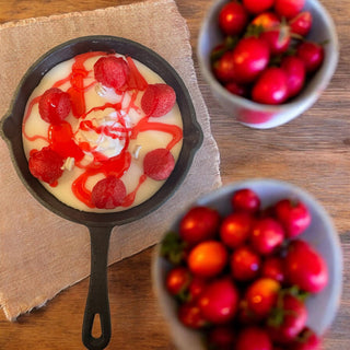 Strawberry cheesecake skillet