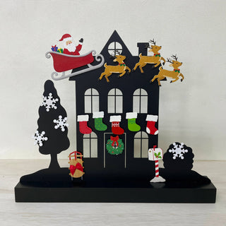 Santa in Sleigh Magnet, Christmas Decor