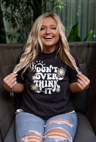 Don't Overthink It (Black Acid Wash)- SS