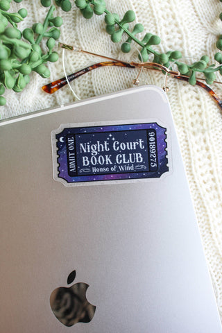 Night Court Book Club Ticket Sticker | ACOTAR