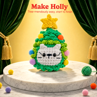 Christmas Crochet Kit | Holly The Tree Cat | DIY