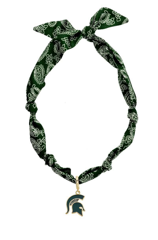 Michigan State Spartans Logo Bandana Scarf Necklace