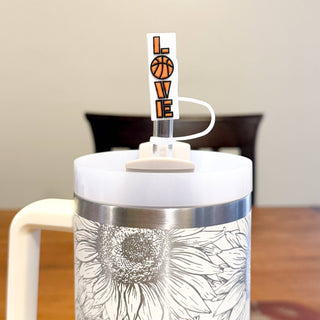 Straw Topper 3 pack - Basketball, Hoop Net, Basketball Love