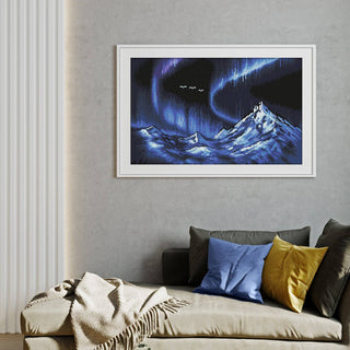 Diamond Art Blue Aurora Mountains