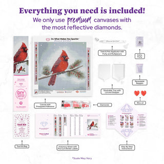 Diamond Art Winter Cardinal