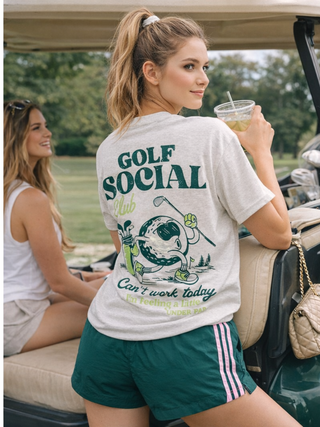 Golf Social Graphic Grey T-Shirt