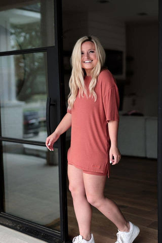 24/7 Rib Set -  Vintage Orange  (Top and Biker Included)