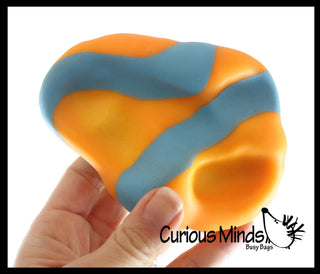 Striped Sand Filled Stress Ball - Moldable Ball with Granu