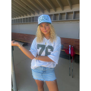 Put me in Coach C.C Embroidered Trucker Hat
