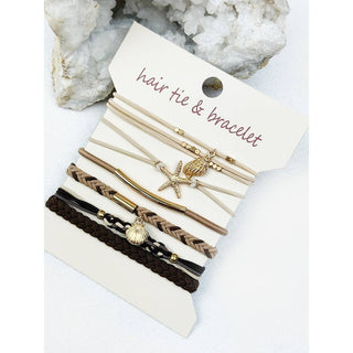 Boho Inspired BEACH Theme Hair Tie Bracelets