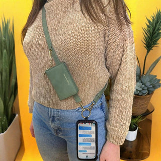 Clip & Go Strap w/Pouch Brushed Vegan Leather