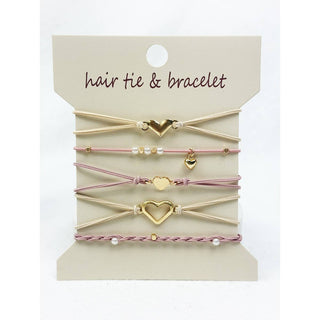 Boho Inspired Minimal Heart Hair Tie Bracelets