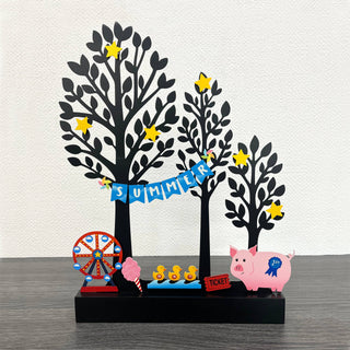 Summer Banner w/ Pinwheels Magnet  (6.5"w)