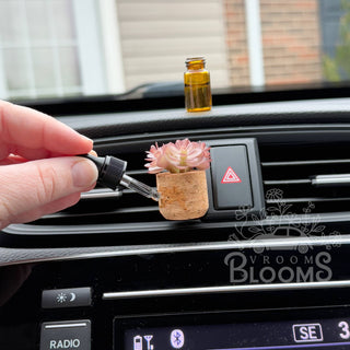 Mauve Succulent Vent Clip Car Air Freshener (Reusable)