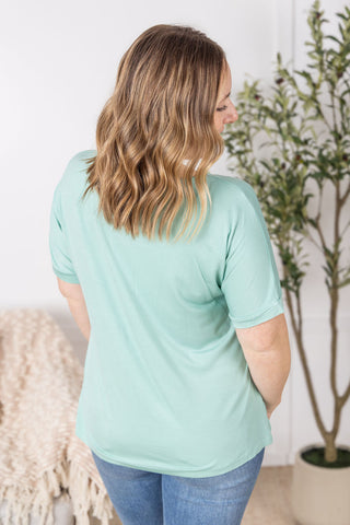 IN STOCK Bamboo V Neck Tee - Mint