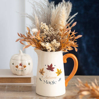 Autumn Magic Ceramic Fall Flower Vase Jug