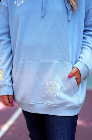 So Much To Be Thankful For - Oversized Hoodie (Dip Dye Blue)
