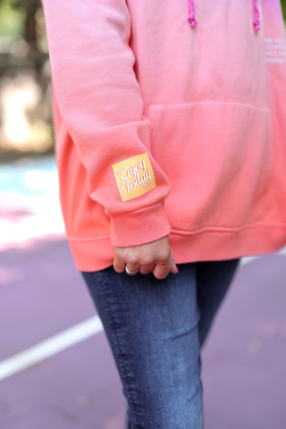 How Lucky Are We - Oversized Hoodie (Dip Dye Pink)