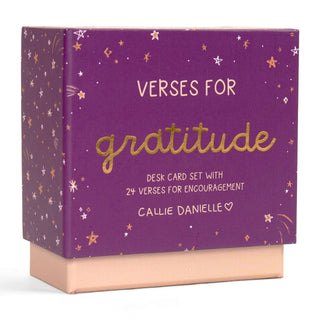 Verse for Gratitude – Bible Verse Card Set + Display Stand