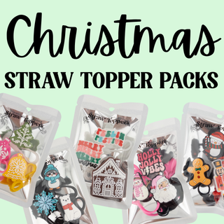 Straw Topper 3 pack - Christmas Theme / Stocking Stuffers