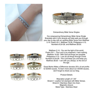 Extraordinary Bible Verse Single Good Works Bracelet