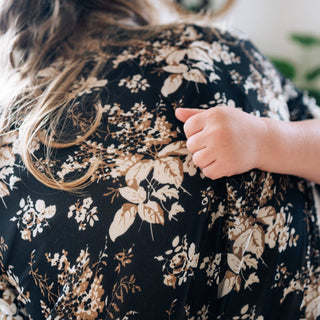 Black Floral Duster - Women