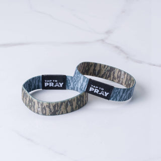Tap To Pray™ Wristbands - Tree Bark Camo Brown & Grey