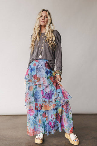 Twisted Harmony Top - Charcoal Brown