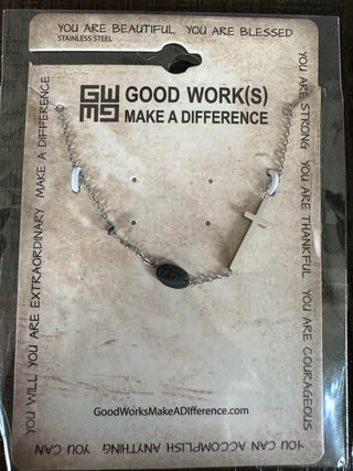 Pray Cross Single Good Works Bracelet
