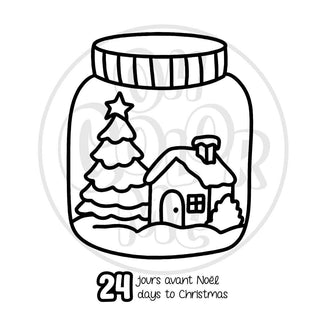 Advent Countdown to Christmas Mini Coloring Book, 4"x4"